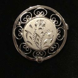 Vintage 1/20 12k GF Catamore Signed Brooch Pin -