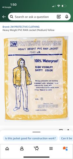 2W YELLOW RAIN JACKET