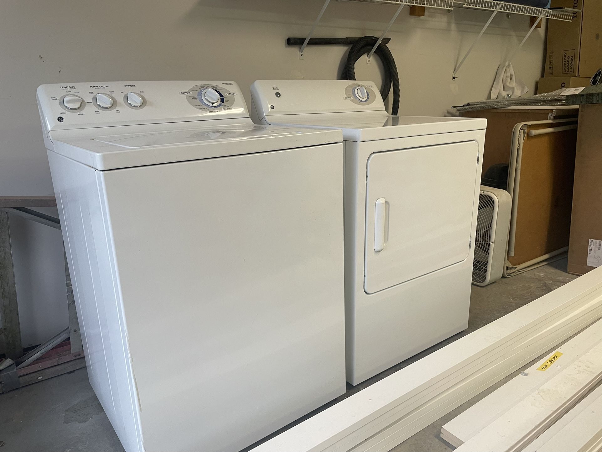 Washer & Dryer - General Electric (white)