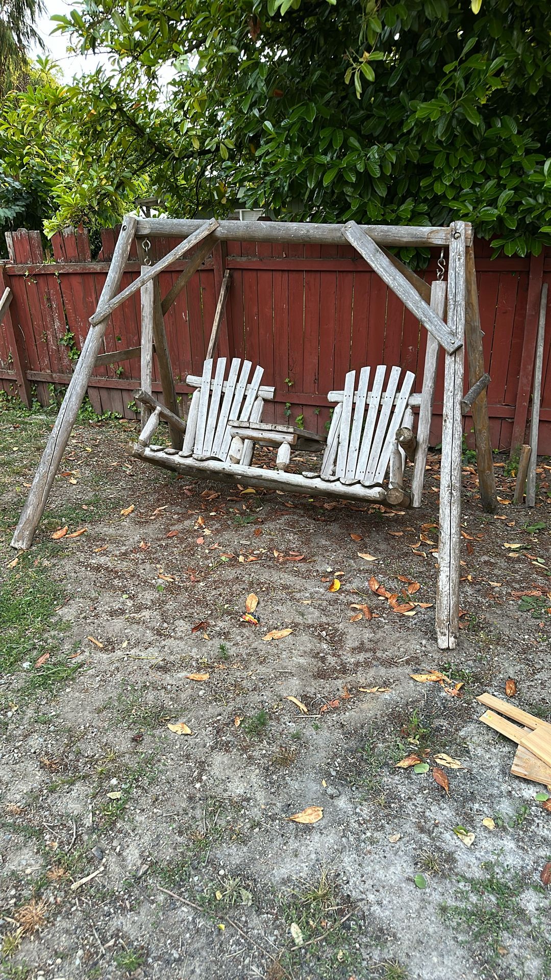 Log Swing Set