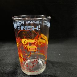 Looney Tunes Wile E. Coyote Warner Bros.Juice glass Vtg 1974 Glass