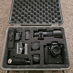Nikon F3 35mm Film Camera With Case And Accessories 