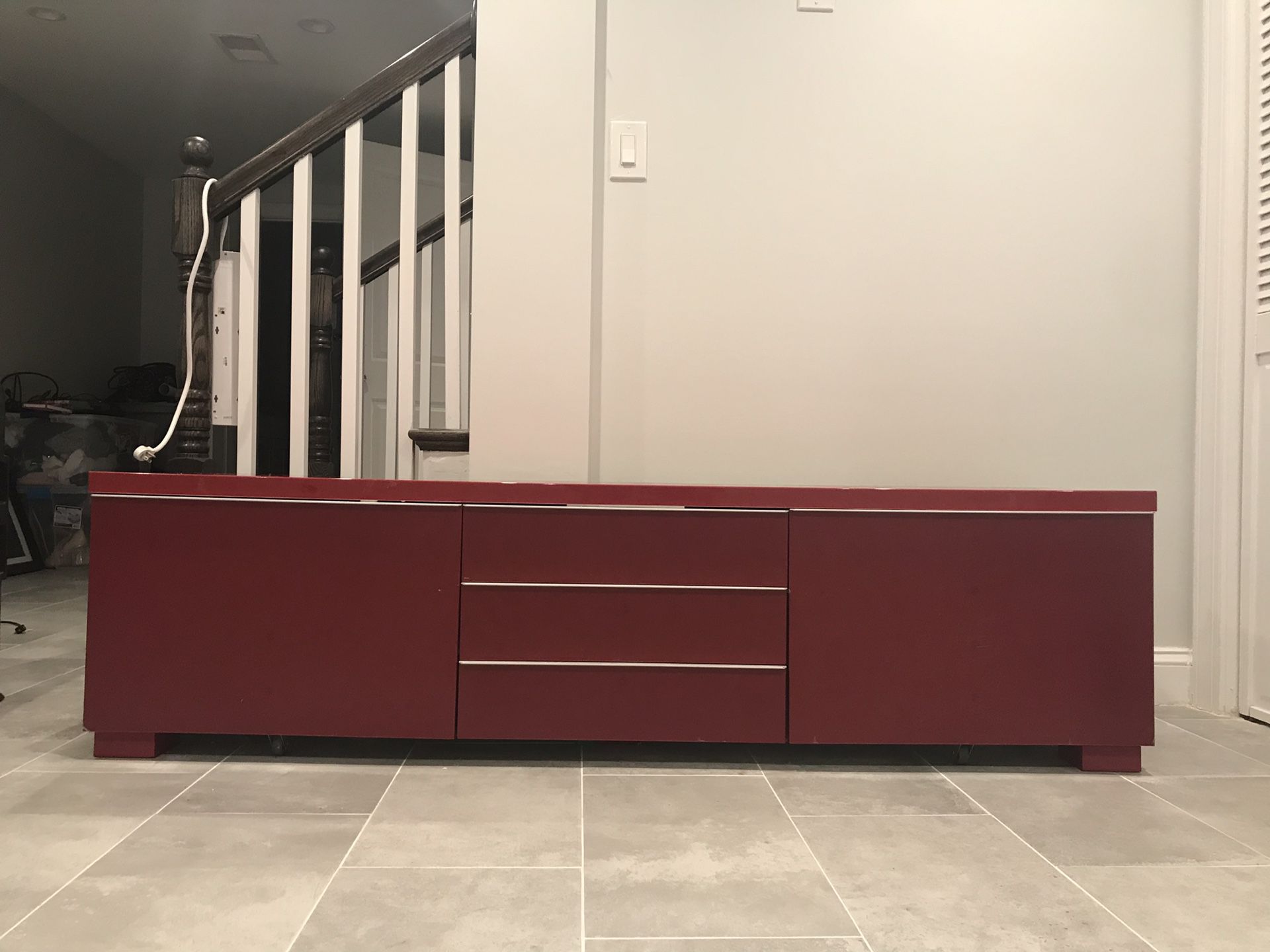 Red tv stand/entertainment center
