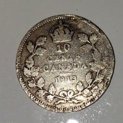 1913 canadian dime, Double dye error