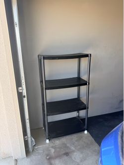 4-Tier Plastic Garage Shelving Unit