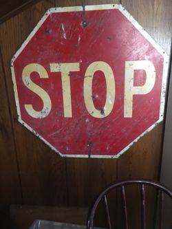 Vintage stop sign