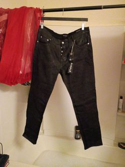 Lower price on my used purple Brand jeans sz 38x30 pickup only!! Wet Look..