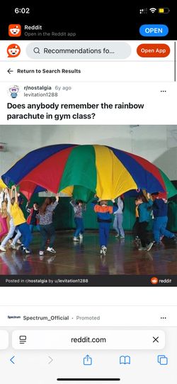 Physical education, parachute