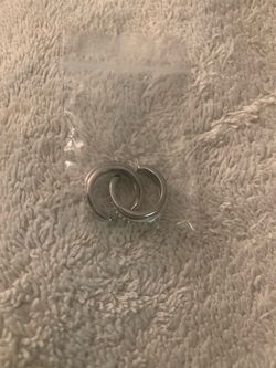Silver Huggie Hoop Earrings Pair