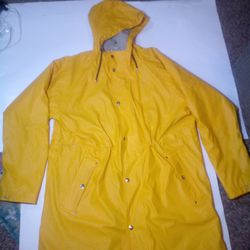 Uniquebella Zip Up Yellow Raincoat Size Large With Adjustable Cuffs Waterproof 
This Uniquebella Zip Up Yellow Raincoat Size Large With Adjustable Cuf