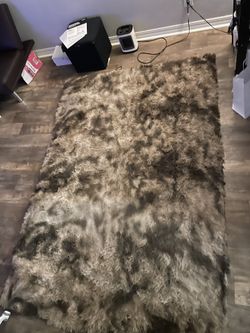 Fuzzy abstract Area Rug 5 x 8