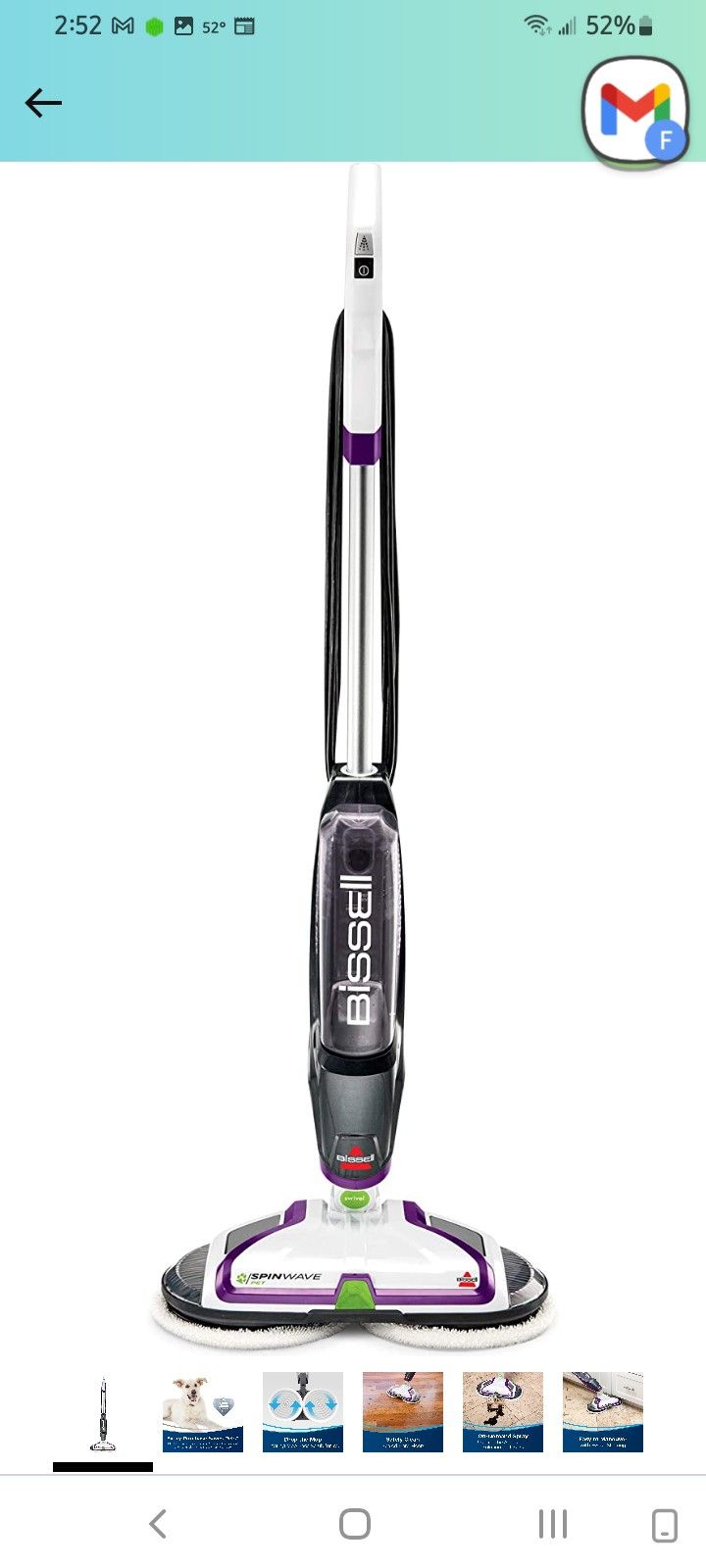 Bissell Spinwave Pet Powered Hardfloor Mop 20399