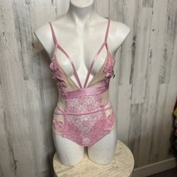 Pink Bodysuit Lingerie 