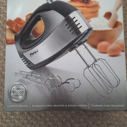 5 Speed Electric Hand Mixer W/ Turbo Boost Control 