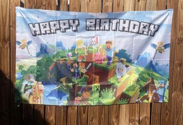 Minecraft Birthday Party Banners
