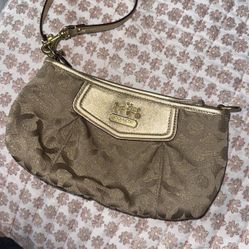 Gold Coach Wristlet 