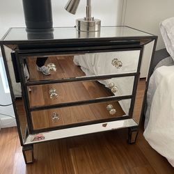 Restoration Hardware Stranded Mirror Night Stands