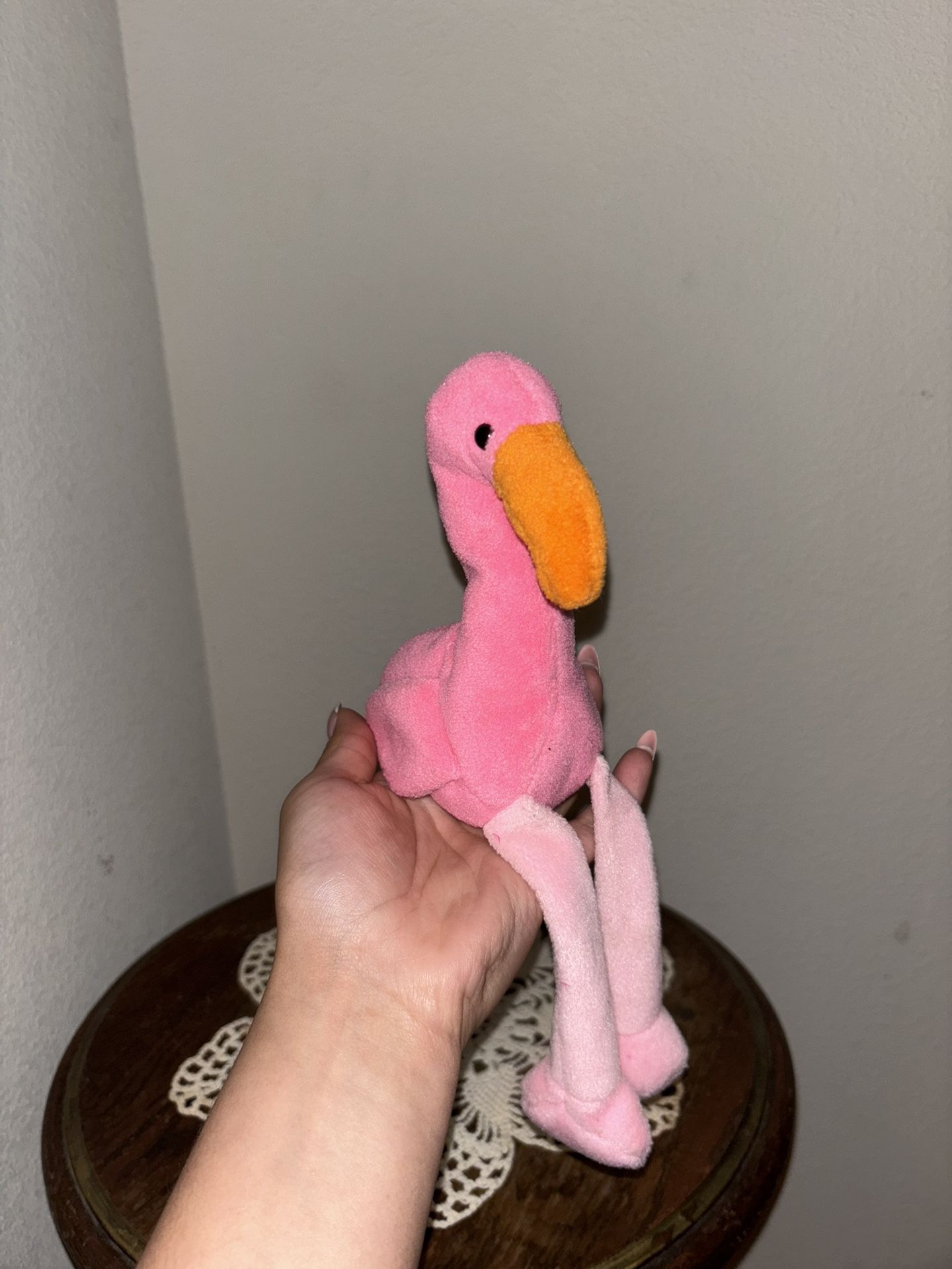 beanie baby: 1995 “Pinky” flamingo
