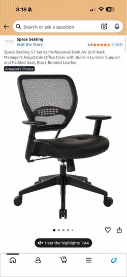 Brand New Black Mesh Back Wide Seat Reclining Ergonomic Office Chair w/Adjustable Armrests