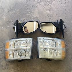 2010 Chevy Silverado Side Mirrors And Headlights
