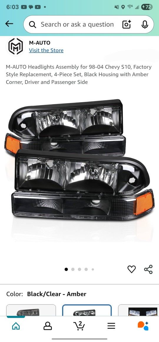 Chevy S10 Headlights