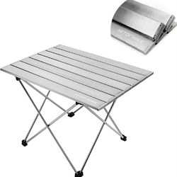 REDCAMP  Camping Tables with Aluminum Table Top Ultralight Camp Table with Carry Bag for Indoor, Outdoor, Backpacking, BBQ, Beach, Hiking, Travel, Fis
