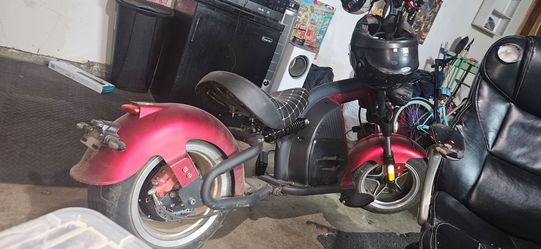 Red & black  electric  motorcycle