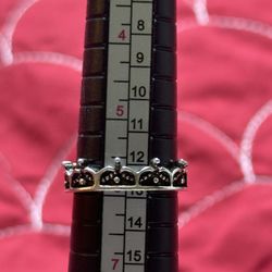 Fashion Silver Ring Size 6 Crown 