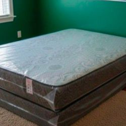 New Queen Size Mattress  With Box Spring Set Colchones Nuevos Queen BED Set 