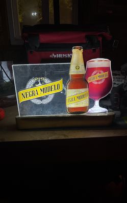 Lighted Beer Sign Negra Modelo 12” Tall By 16” Long