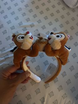 New Disney Chip and Dale Plush Ear Headband