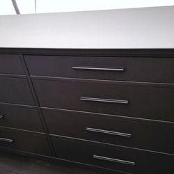 Black Solid Wood Dresser 