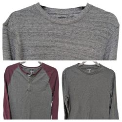 3 Amazon Essentials Men's Long-Sleeve Pullover Shirts - Men M
