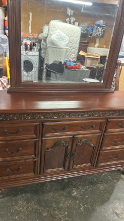 Dresser with mirror