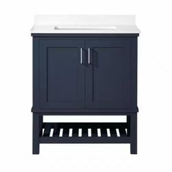 New 30" Bathroom Vanity Cabinet with Sink - Midnight Blue (Can Deliver)