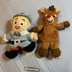 Starbucks Rudolph  and Hermey Finger-Puppets