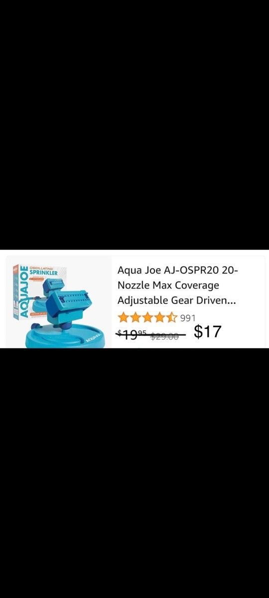 Aqua Joe Oscillating Sprinkler