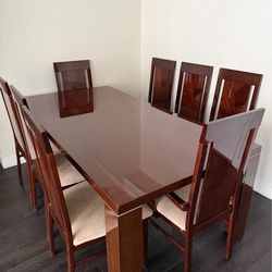 Italian Pisa Dining Room Table w/Extensions and 8 chairs