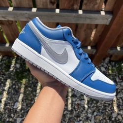 Jordan 1 Low True Blue (Size 5Y, 5.5Y, 6.5Y, 7Y, 9.5, 11)