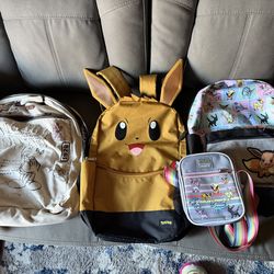 Pokémon and Disney Backpacks