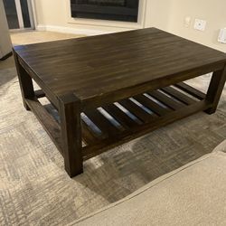 $80 Today Only!!! Macy’s Coffee Table - Heavy Solid Wood Look 