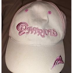 NFL Girl's Pink And White Patriots Baseball Hat Adjustable