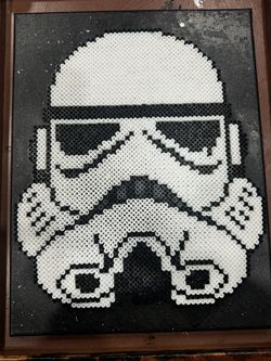 StarWars Stormtrooper Perler Bead Canvas Art 