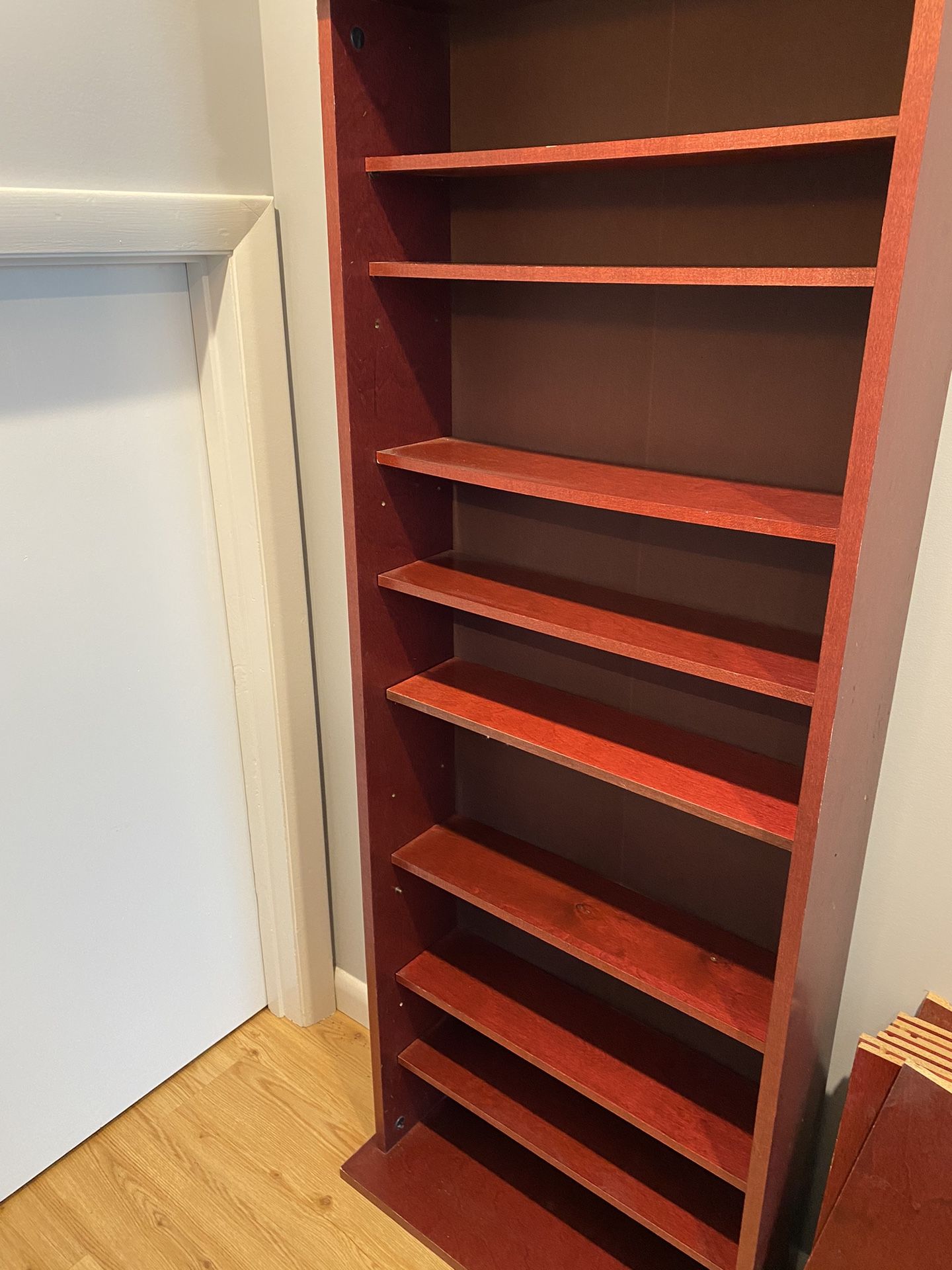 Book Shelf (CD,DVD Shelf - Organizer - Rich cherry wood finish - adjustable shelves