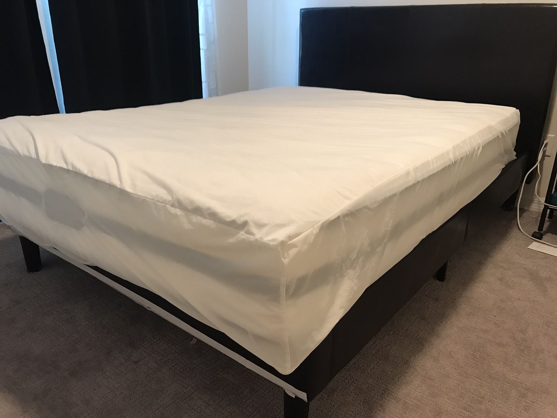 Moving sell— Queen size bed frame and Simmons beauty rest mattress