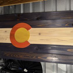 Custom Wood Colorado Flag