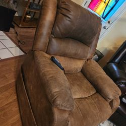 Leather Brown Power Recliner