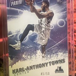 KARL-ANTHONY TOWNS /50 2016 Panini Father's Day  Timberwolves RC Basketball Card