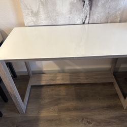 White glass Top Desk