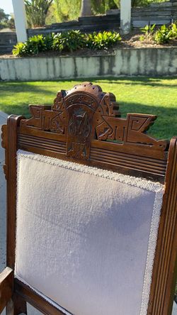 Pair of Pink felt cushioned chairs